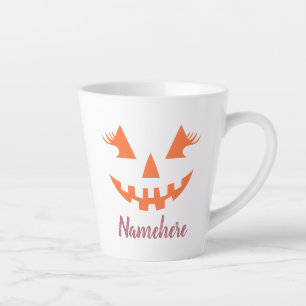 Tasse Latte Halloween Citrouille Jack-o'-lantern fille personn
