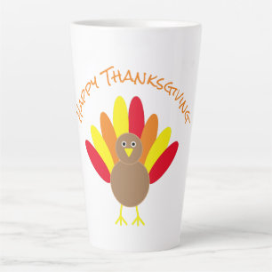 Tasse Latte Happy Thanksgiving