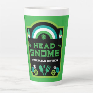 Tasse Latte Head Garden Gnome Gardener