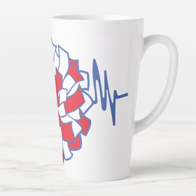 Tasse Latte Heartbeat Cheer Pom-Pom Graphic (Droite)