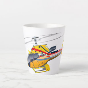 Tasse Latte Hélicoptère de dessin