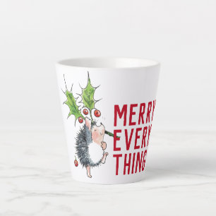 Tasse Latte Hérisson géant Joyeux Noël 