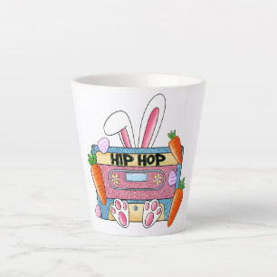 Tasse Latte Hip-Hop Lapin de Pâques Mixtape - Cassette Rétro