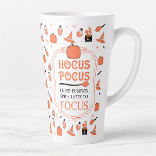 Tasse Latte Hocus Pocus Citrouille Épice Latte À Focus Automne