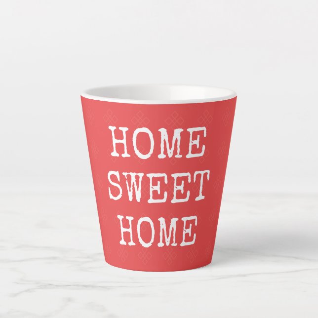 Tasse Latte Home sweet home design minimal (Devant)