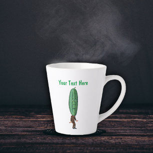 Tasse Latte Homme amusant Brown costume Big Green Picker Tête 