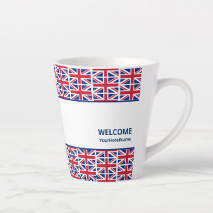 Tasse Latte Hôtel Custom Union Jack