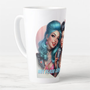 Tasse Latte Hotflash Chronicles - Sip, Laugh, Repeat Latte Cup