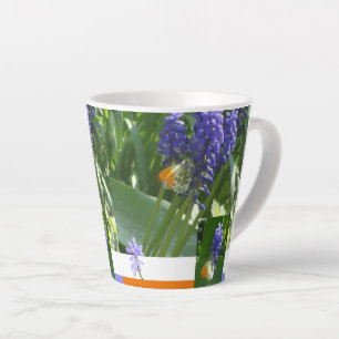 Tasse Latte Hyacinthe de raisin avec Boue en latte design papi