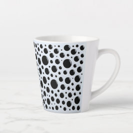 Tasse Latte Hypnotic Black Circles 