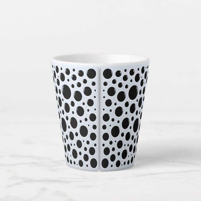 Tasse Latte Hypnotic Black Circles  (Devant)