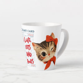 Tasse Latte I Love Cats and Books