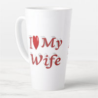 I Love My Wife texte rouge mignon