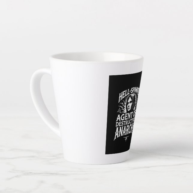 Tasse Latte Icône féministe générée par l'enfer (Angle gauche)