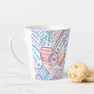 Tasse Latte Icône Voyage