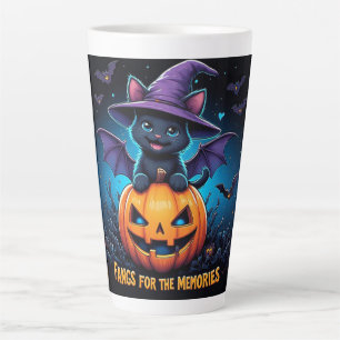 Tasse Latte Idées Cadeaux de Fantômes et Chauves-Souris Mignon