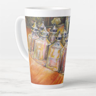Tasse Latte Idéographie de Lumière dorée