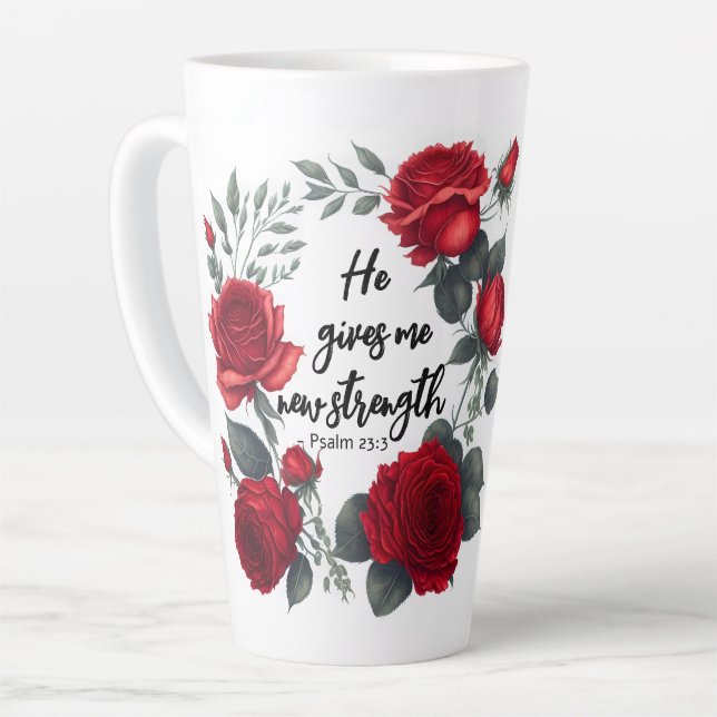 Tasse Latte Il Me Donne Une Nouvelle Force (Angle gauche)