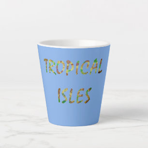 Tasse Latte Îles tropicales - Brwn