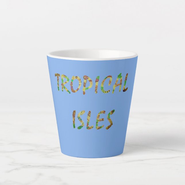 Tasse Latte Îles tropicales - Brwn (Devant)