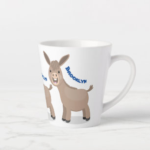 Tasse Latte Illustration d'âne miniature joyeux