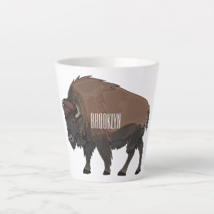 Tasse Latte Illustration de bison