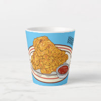 Illustration de dessin animé sur le poulet frit