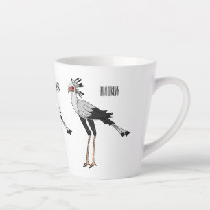 Tasse Latte Illustration de dessin du secrétaire pour oiseaux