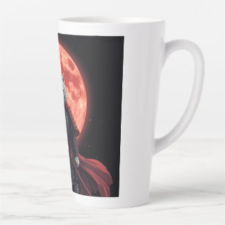 Tasse Latte Illustration de guerrier de fantasy japonais
