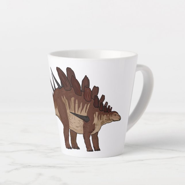 Tasse Latte Illustration de Kentrosaurus (Angle droit)