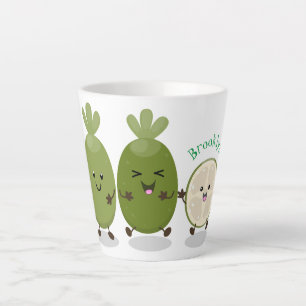 Tasse Latte Illustration de mignonne guava feijoa