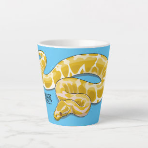 Tasse Latte Illustration du serpent python birman