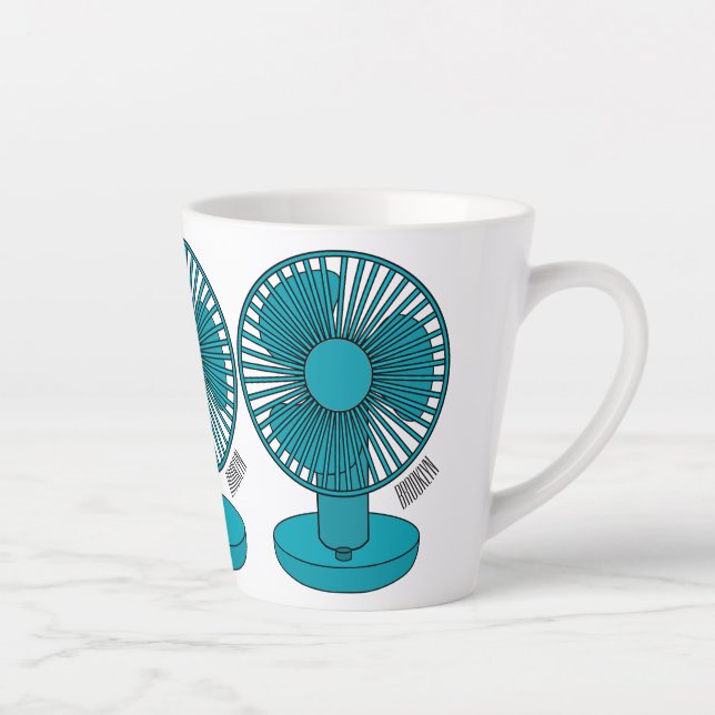 Tasse Latte Illustration du ventilateur (Droite)
