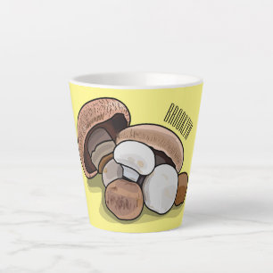 Tasse Latte Illustration d'un champignon