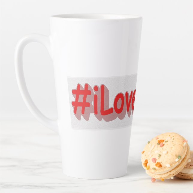 Tasse Latte "#iLoveIllinois" Joli design. Acheter maintenant (En situation)