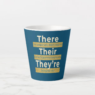 Tasse Latte Ils sont pas anglais Grammar Funny