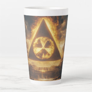 Tasse Latte Imaginaire Symbole radioactif jaune Art numérique