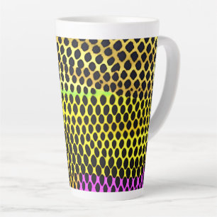 Tasse Latte Impression Abstraite colorée "Vibrant Wilderness"