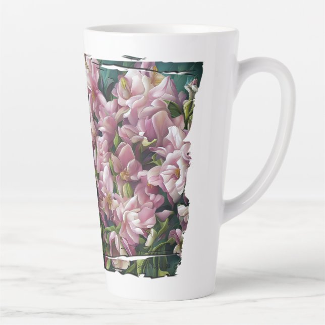 Tasse Latte Impressions fleurs sauvages (Droite)