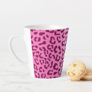 Tasse Latte Imprimé léopard rose élégant