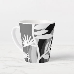 Tasse Latte Imprimer Plante monochromatique