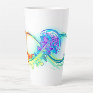 Tasse Latte Infinity avec Rainbow Jellyfish