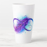 Infinity with purple feather