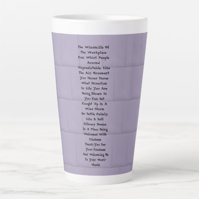 Tasse Latte Inspiration du milieu de travail (Devant)