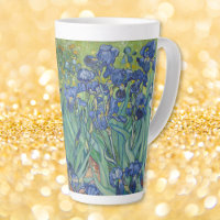 Irises Van Gogh Vintage Floral Art Monogramme