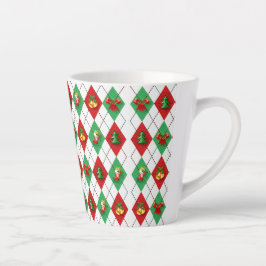 Tasse Latte Jacquard de Noël Motif Rétro