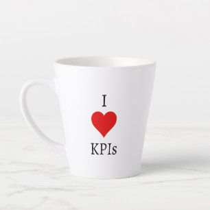 Tasse Latte J'adore les KPI Citation drôle d'humour de bureau