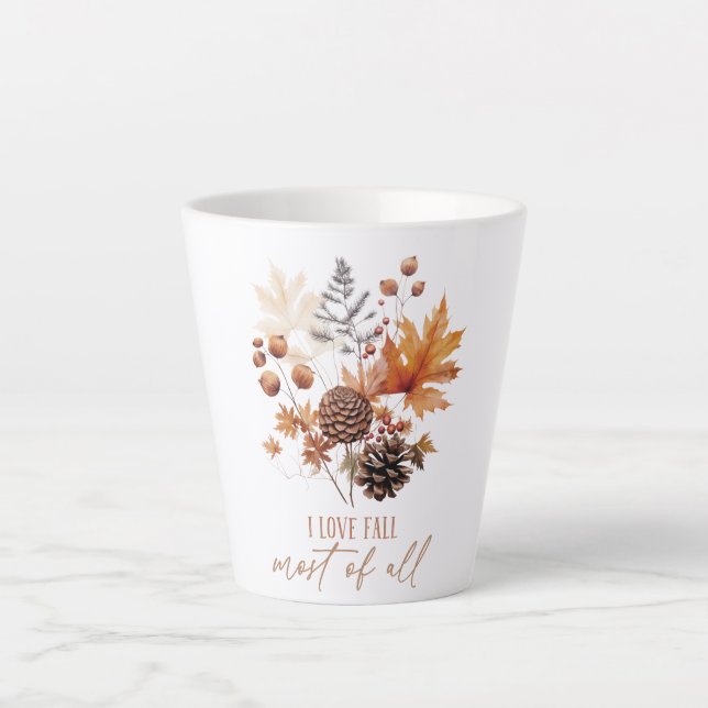 Tasse Latte J'Aime Chuter La Plupart De Tous Les Foliages Feui (Devant)