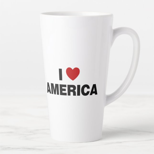 Tasse Latte J'aime l'Amérique (Droite)