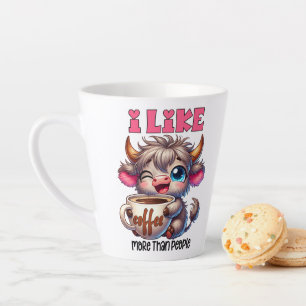 Tasse Latte J'aime le café plus que les gens